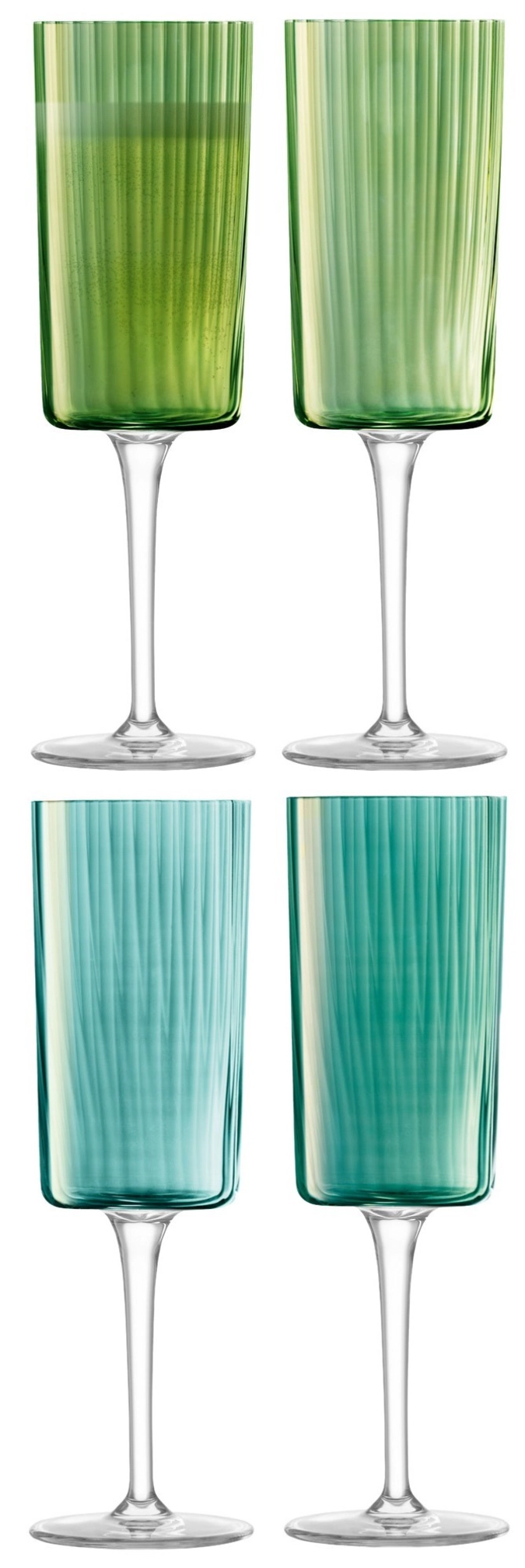 4er Set Gems Champagnerglas