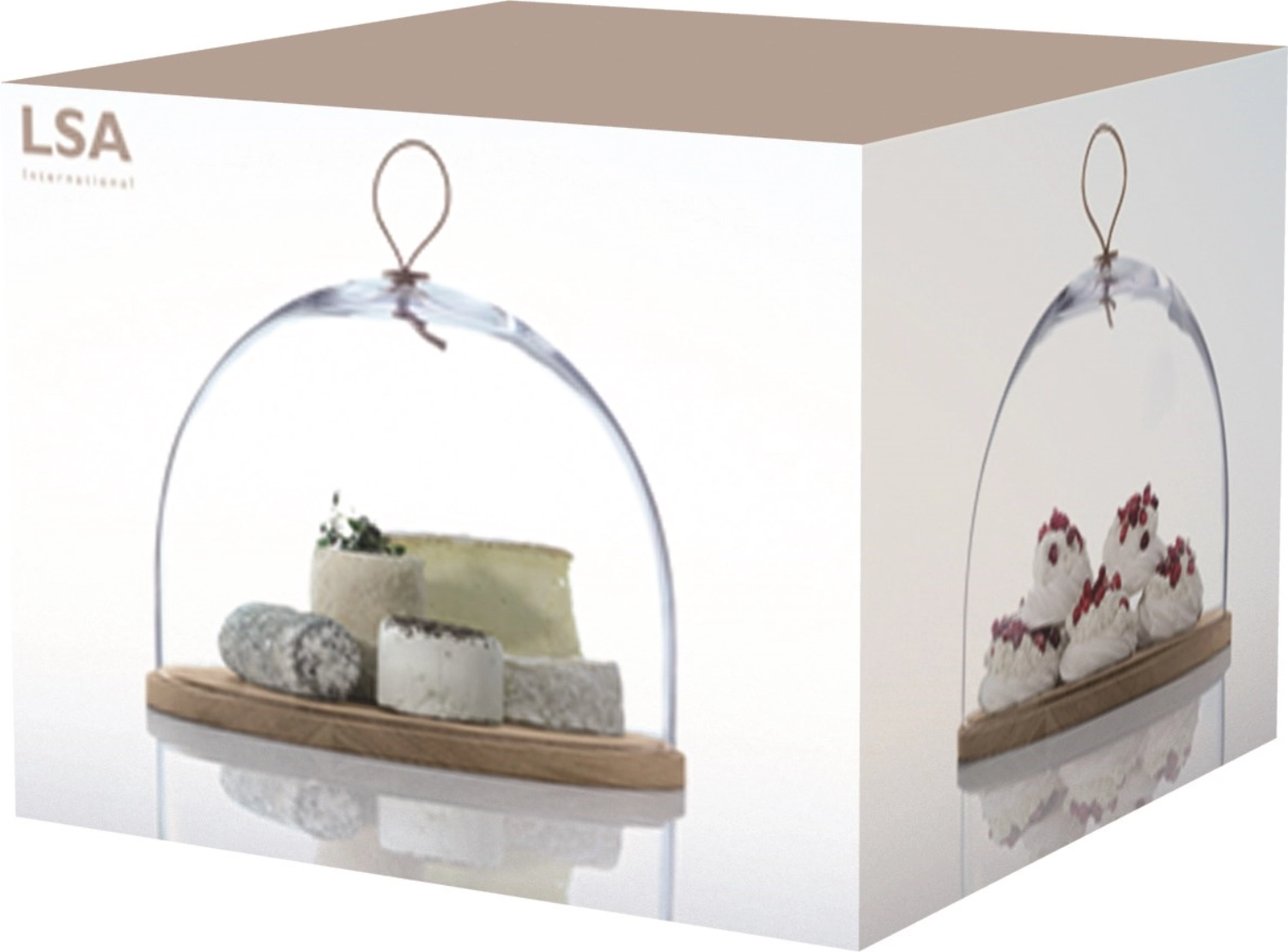 Ivalo couvercle plaque en frêne ø32cm - transparent