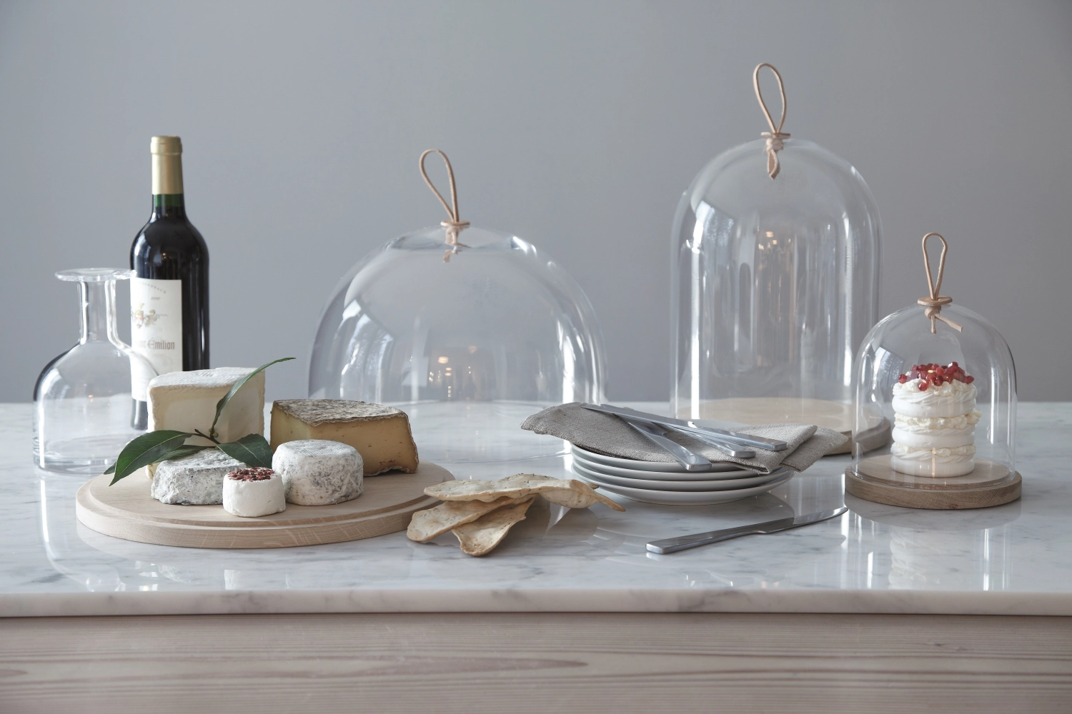 Ivalo couvercle plaque en frêne ø32cm - transparent