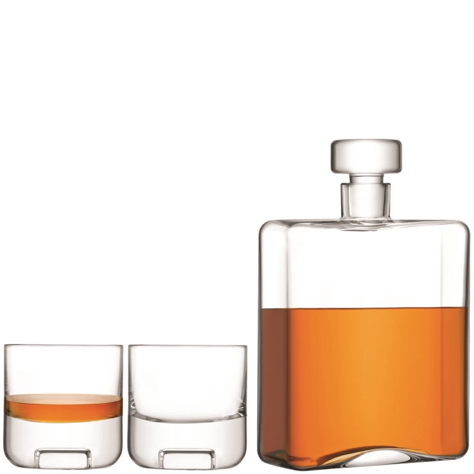 Cask service à whisky transparent