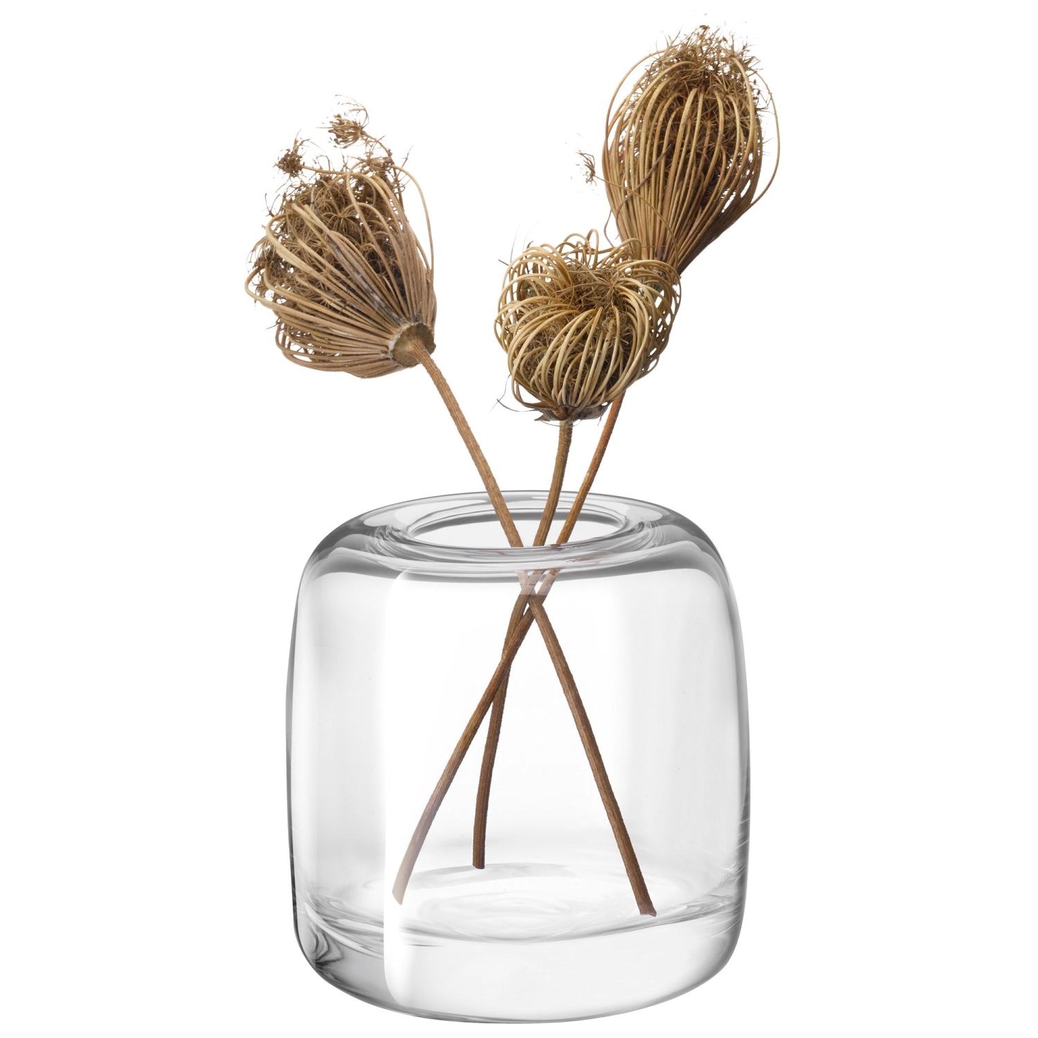 Melt vase h15cm transparent