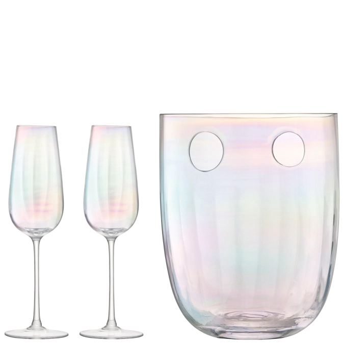 Pearl Champagner-Set 250ml, H24.5cm - perlmutt