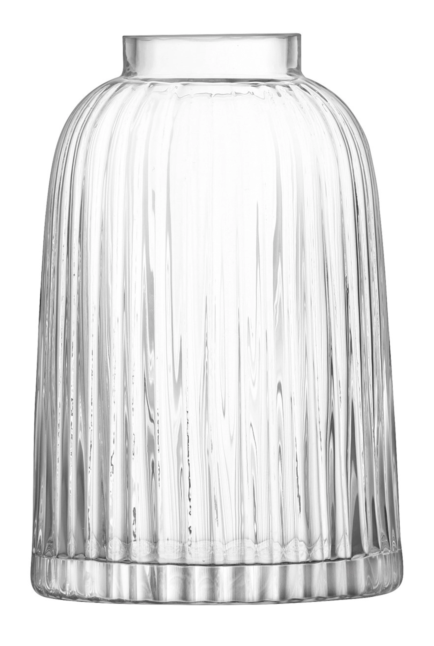 Pleat vase h20cm - clair