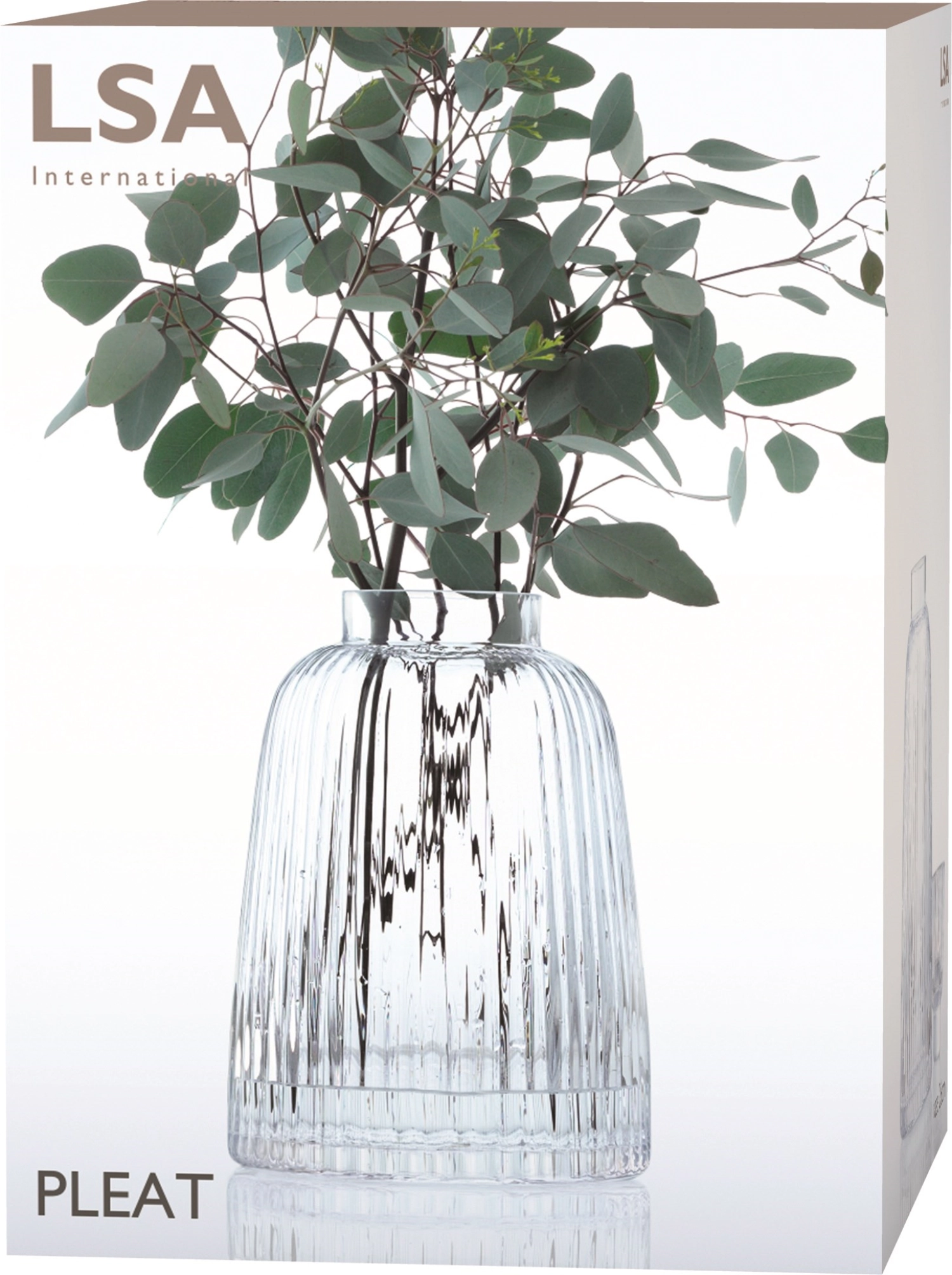 Pleat Vase H26cm transparent
