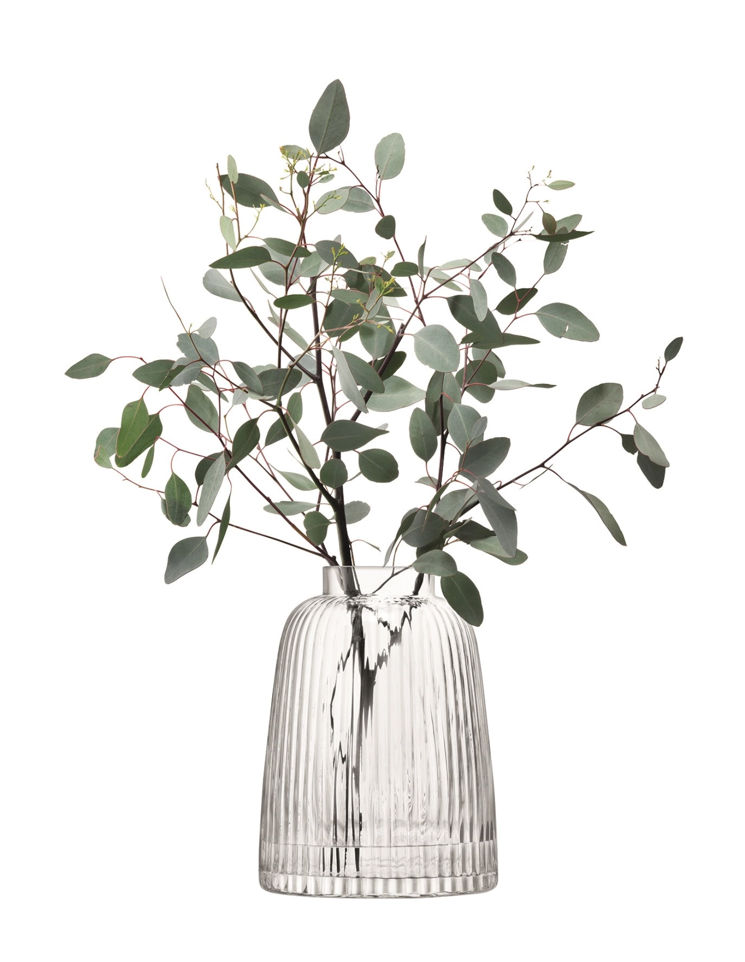 Pleat Vase H26cm transparent