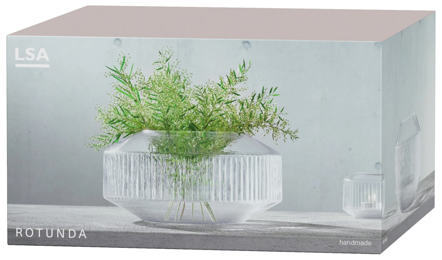 Rotunda Breite Vase H14cm Klar