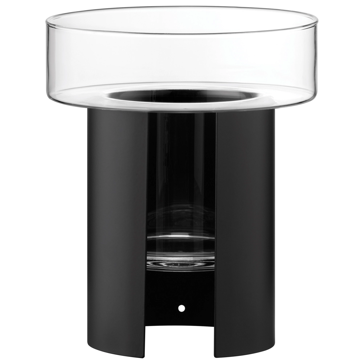 Pot à plantes Terrazza H22 D19 cm clair/noir