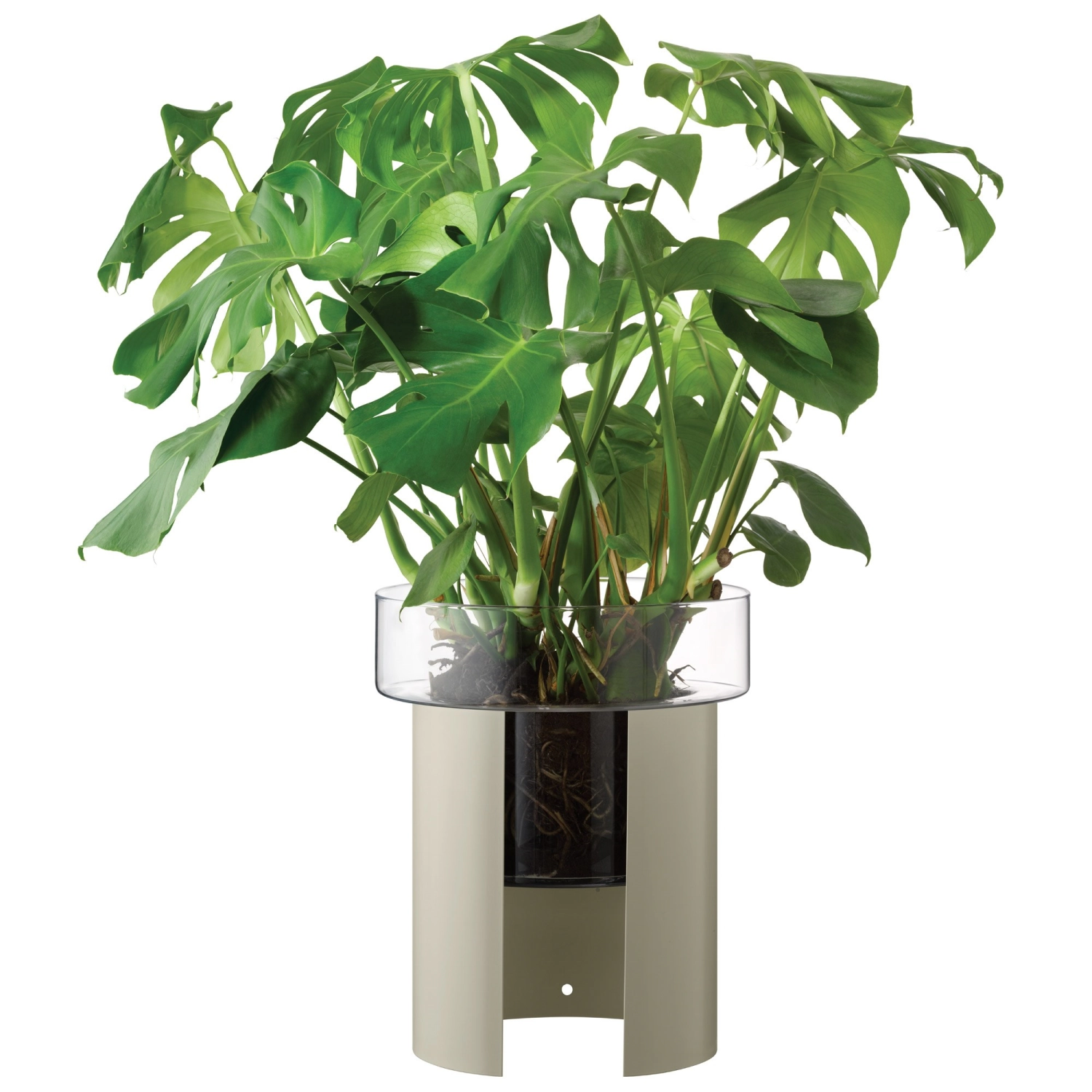 Pot à plantes Terrazza H45 D37 cm clair/béton