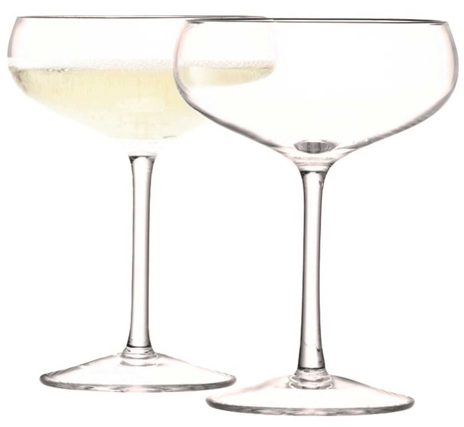 Set de 2 coupes à champagne wine 215ml - transparent