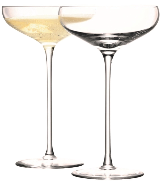 Set de 2 coupes à champagne wine 300ml - transparent