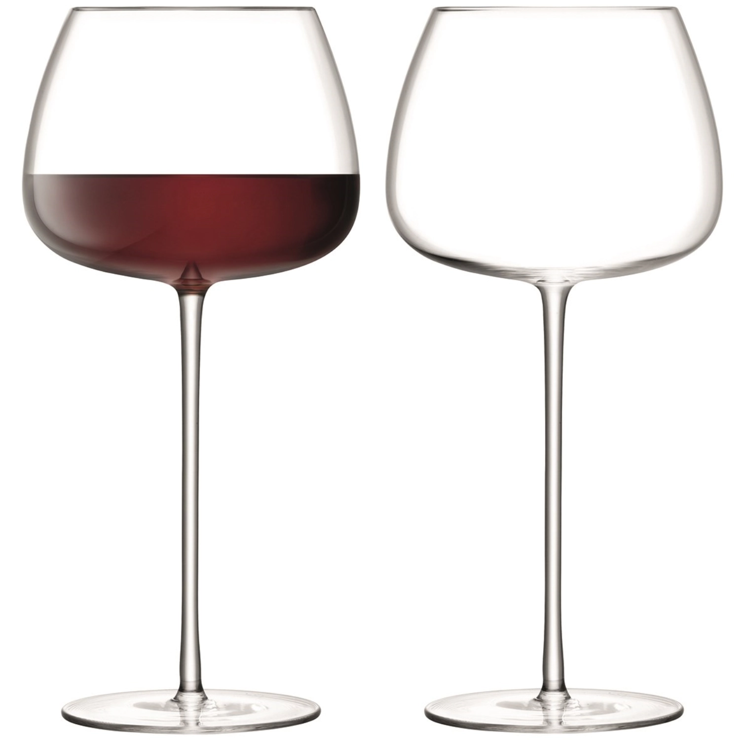 2x wine culture verre ballon à vin rouge 590ml - transparent