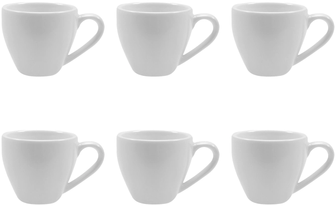 6er Set Mokka Obertasse