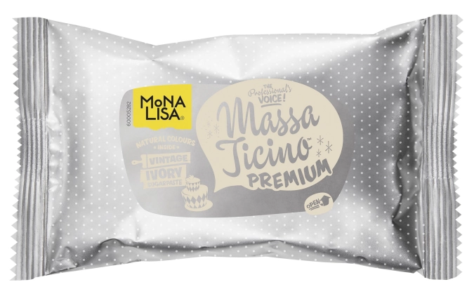 Massa Ticino Zucker Modelliermasse, Elfenbein, 250 gr