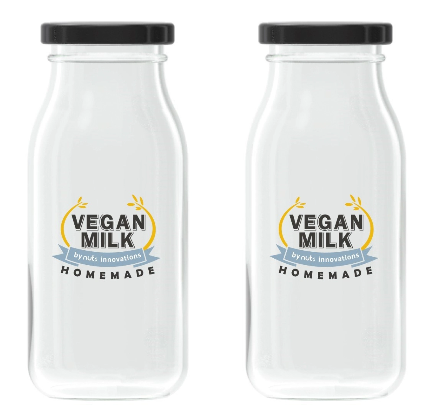 2er Set Flaschen Vegan Milk