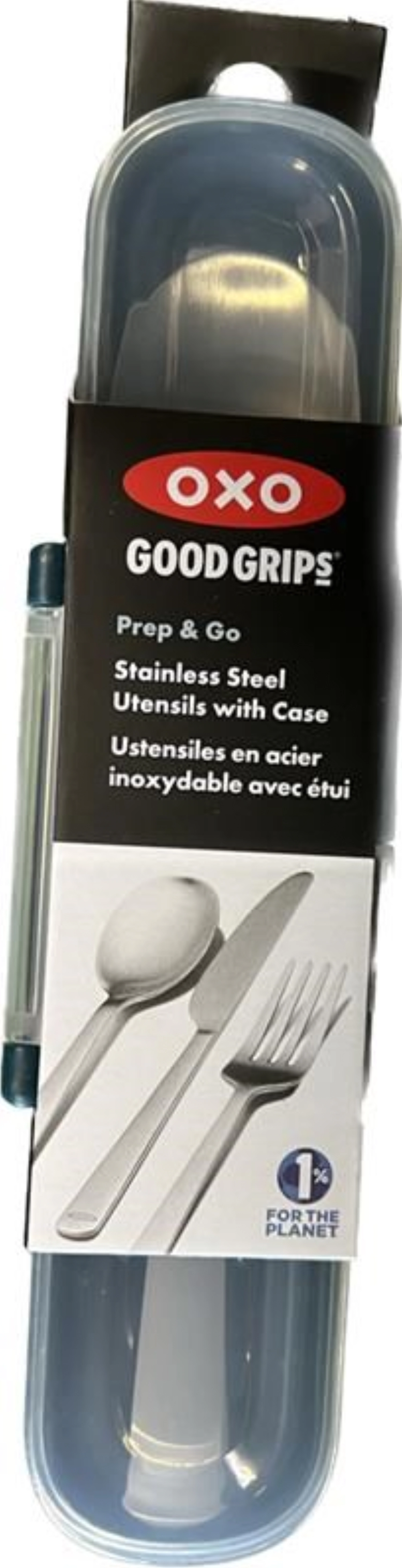Good Grips Prep Go Besteck aus Edelstahl mit Behälter