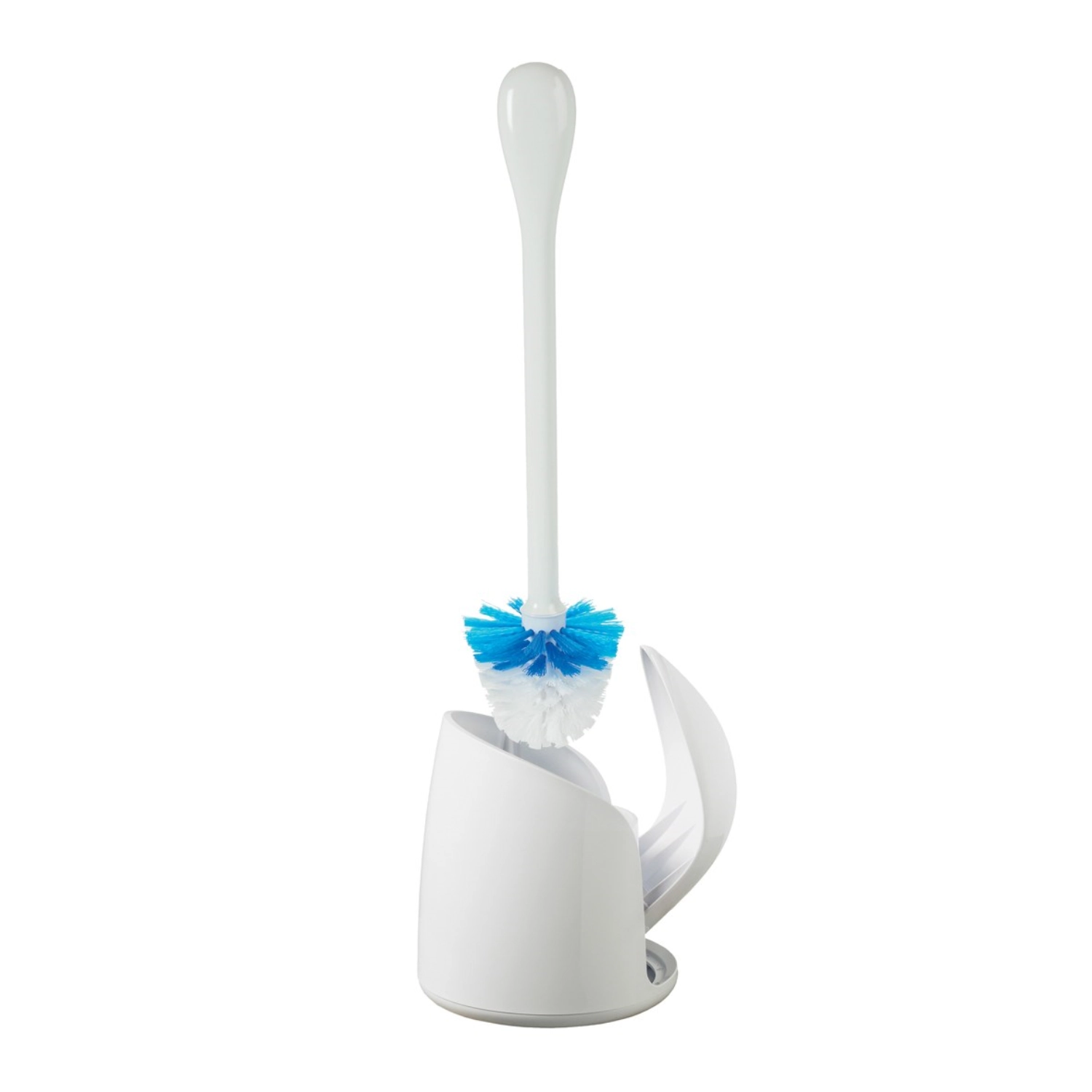Oxo good grips, brosse à wc compacte blanche avec support, n