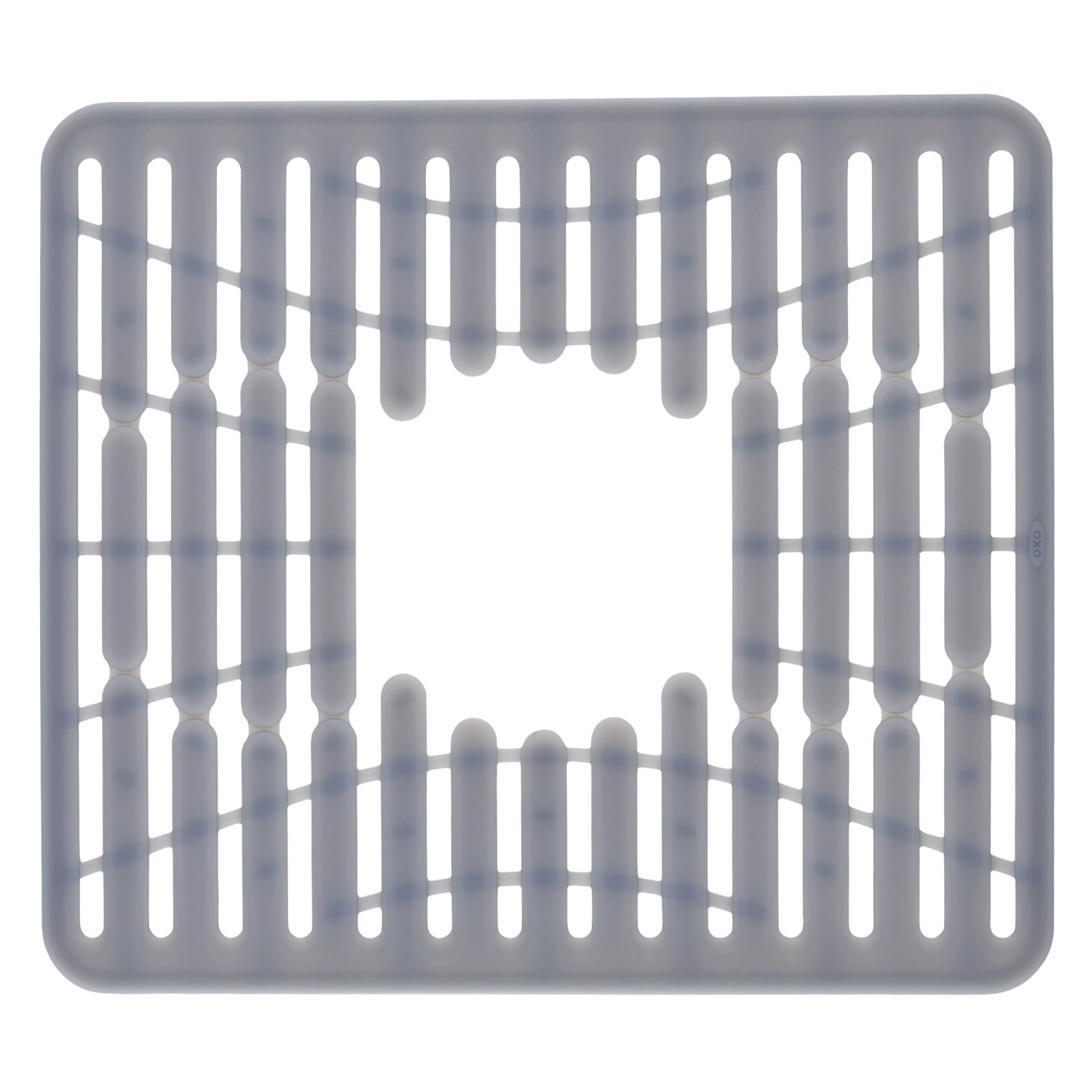 Tapis d'évier en silicone, gris, petit, 32x28 cm