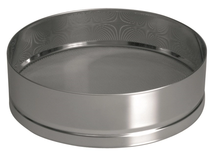 Tamis en acier inox perforé p. farine de petit pain