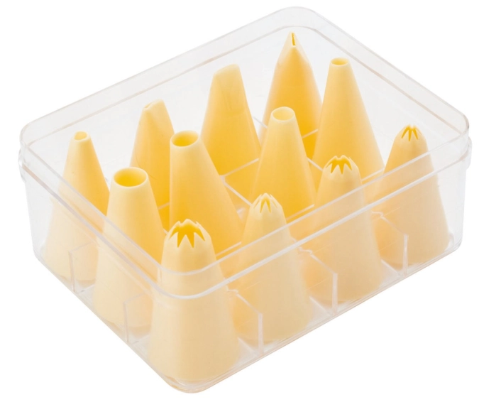 Tüllen Set mit 12 Tüllen Kunststoff in Box