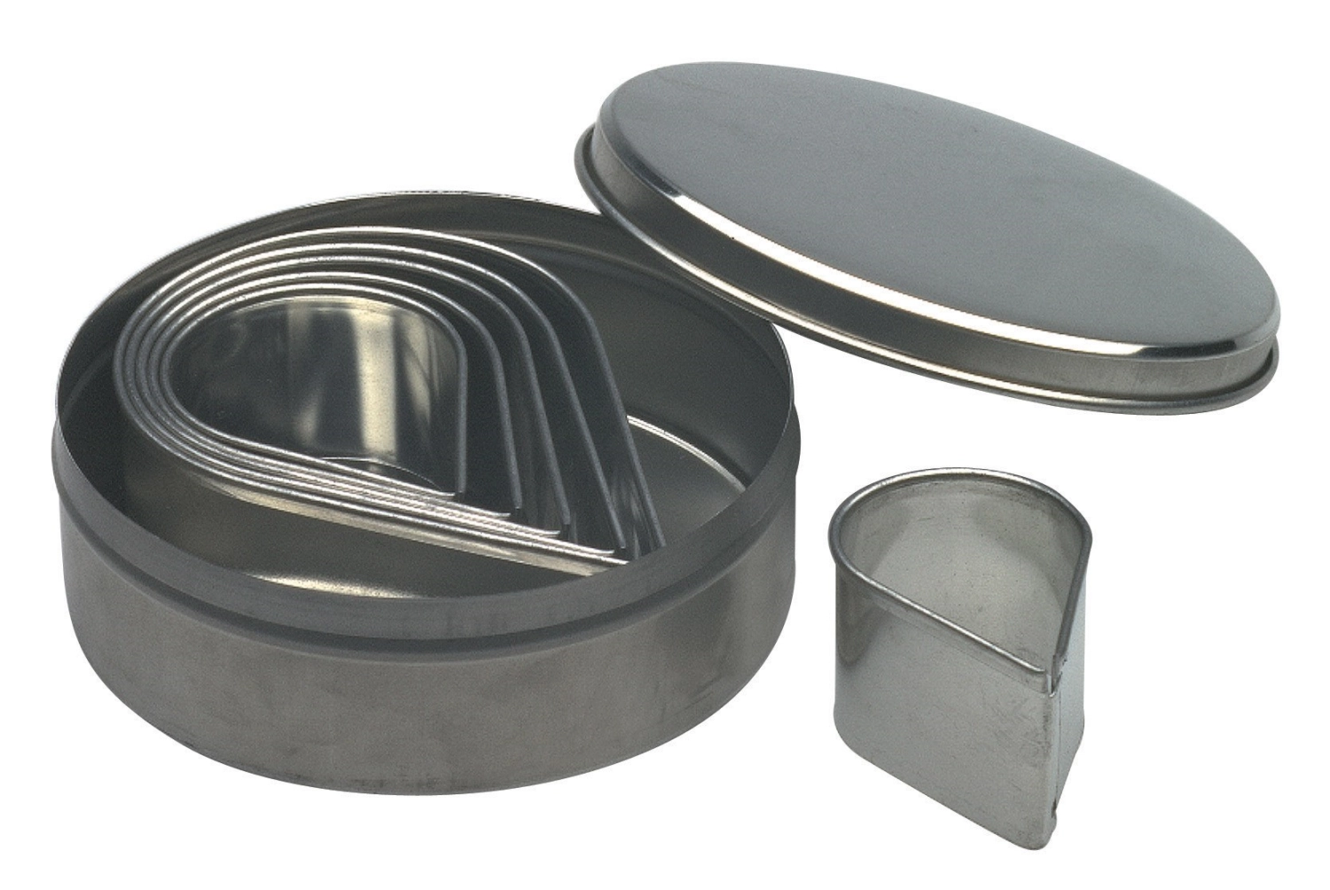 6tlg. Teigausstecher Set Tropfen