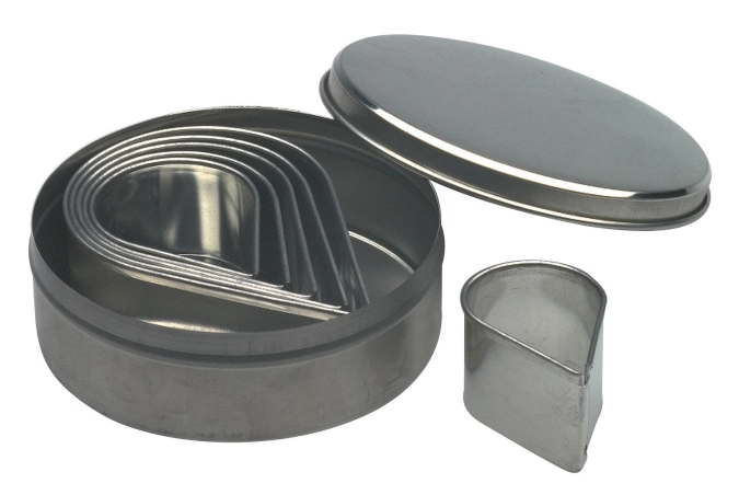 6tlg. Teigausstecher Set Tropfen