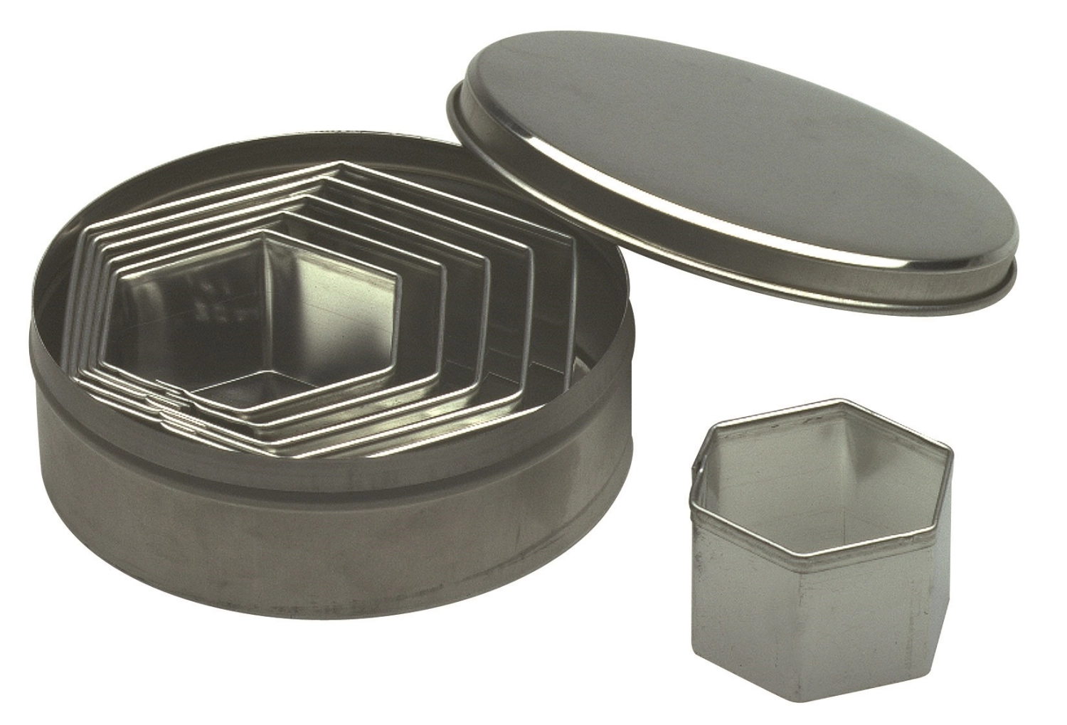 6tlg. Teigausstecher Set Sechseck