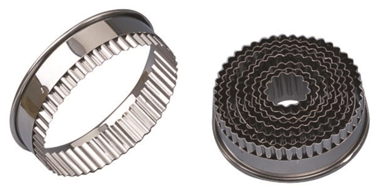 12tlg. Teigausstecher Set rund gezackt