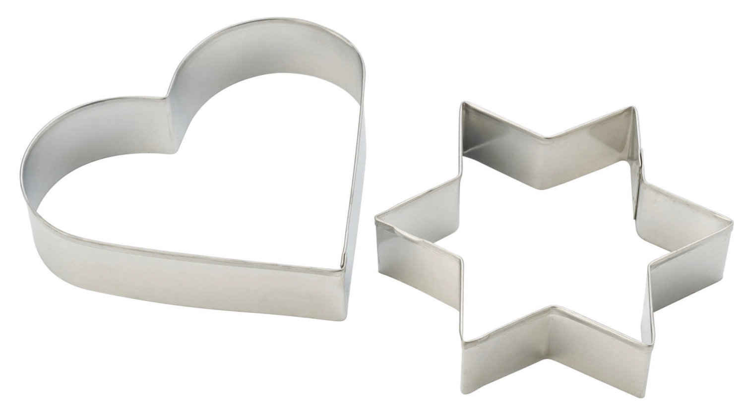 Set de 2 emporte-pièces Cœur et Étoile