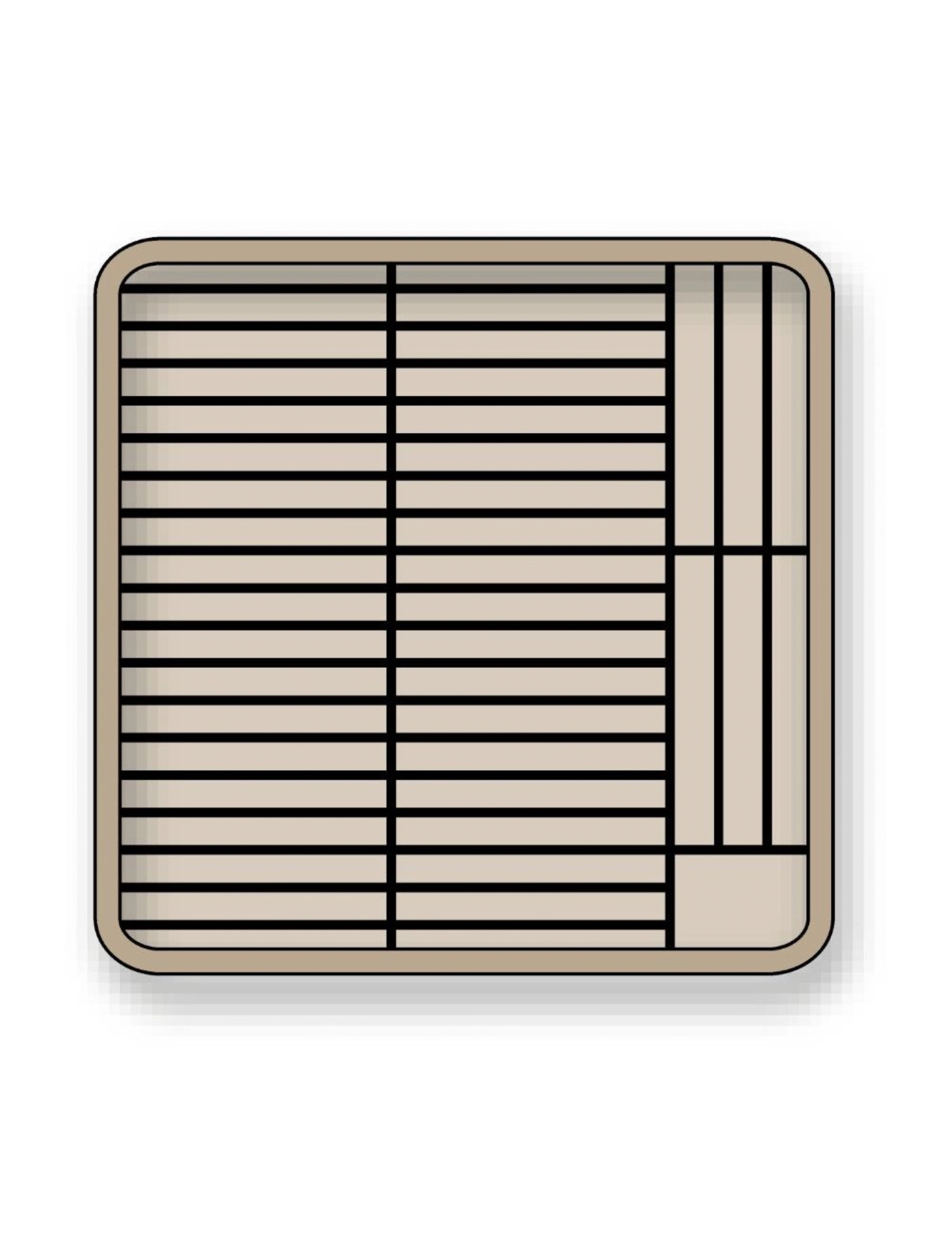 Tellerkorb geschlossen D15 bis 18cm H max 2.5cm für 44Teller