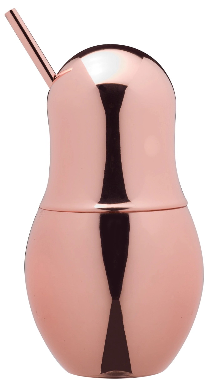 Gobelet à cocktail citrouille cuivre 0.35lt a. paille