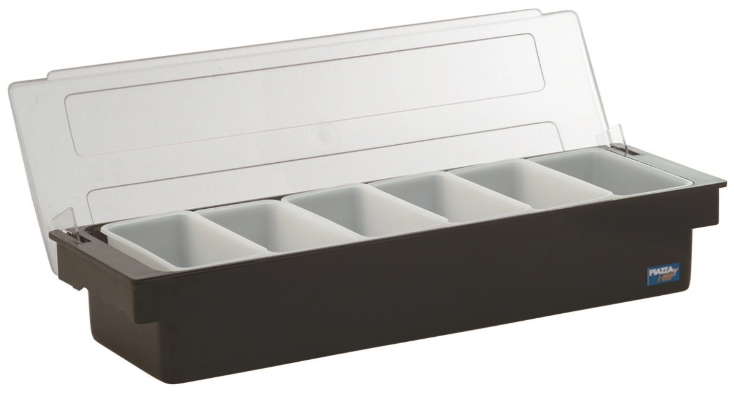 Zutatenbox Kunststoff mit 6 Behälter 45x15x9cm