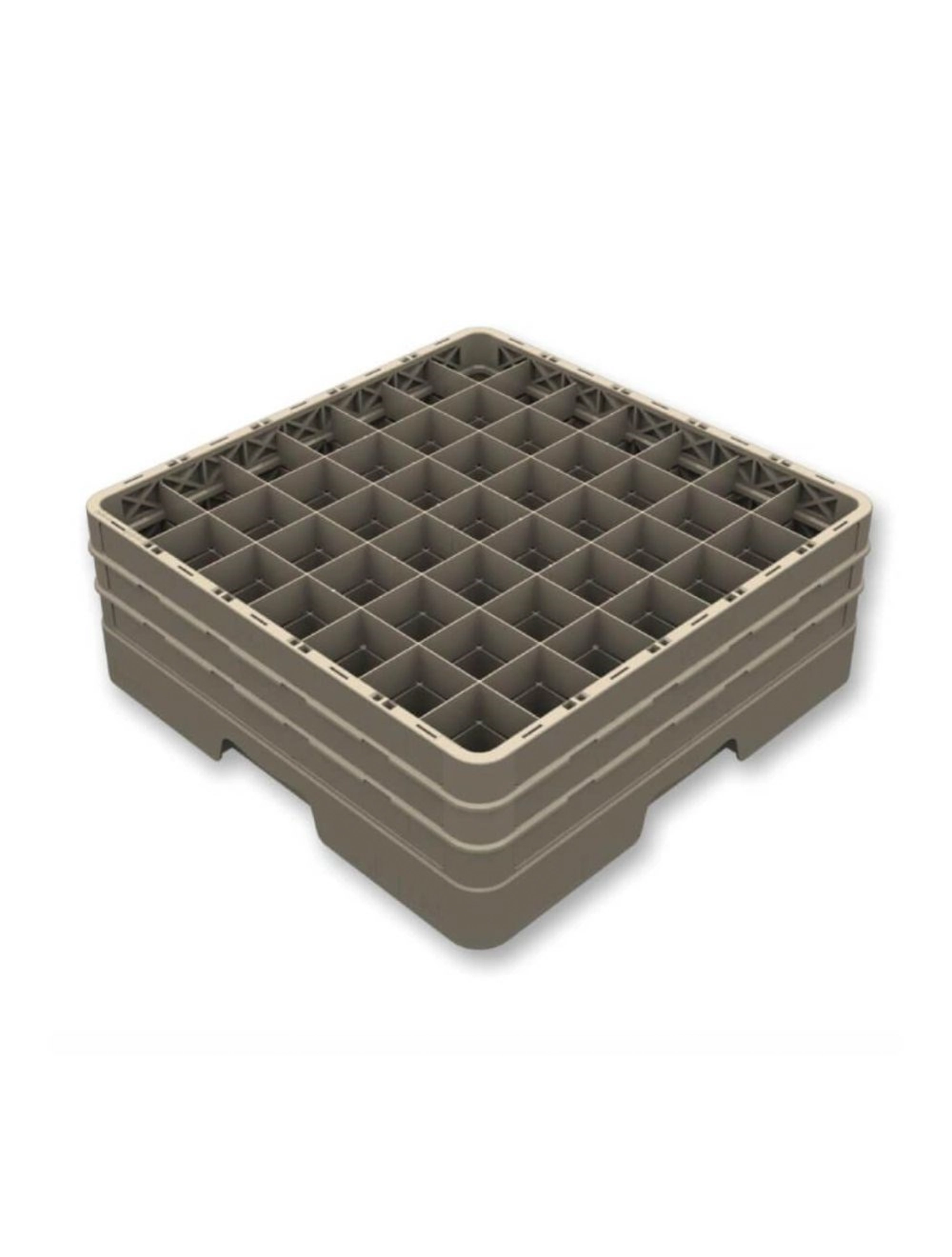 Gläserkorb geschlossen 49Fächer 4Aufsatz Glas max D6.3 H24cm