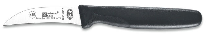 Atlantic Chef couteau à parer courbé 7cm noir