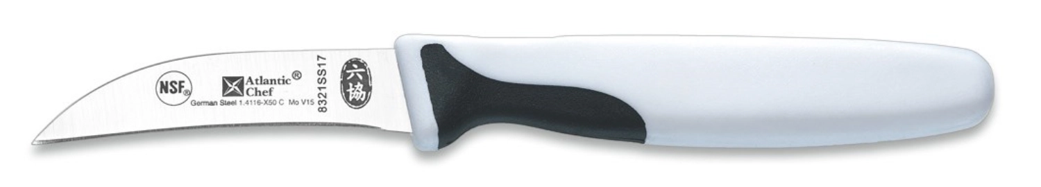 Atlantic Chef couteau à parer courbé 7cm blanc