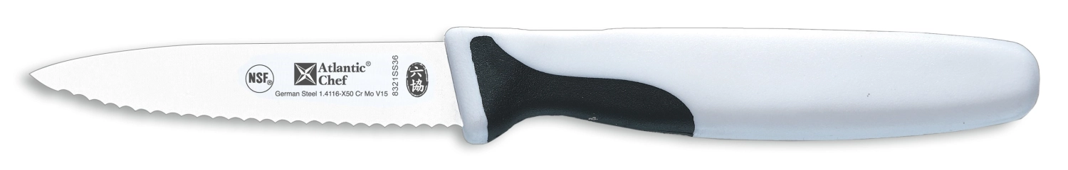 Atlantic Chef couteau de parage dentelé 8cm blanc