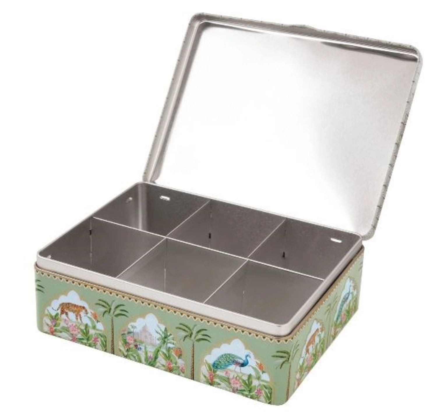 Boîte à thé avec 6 compartiments, 20.5x16x7cm