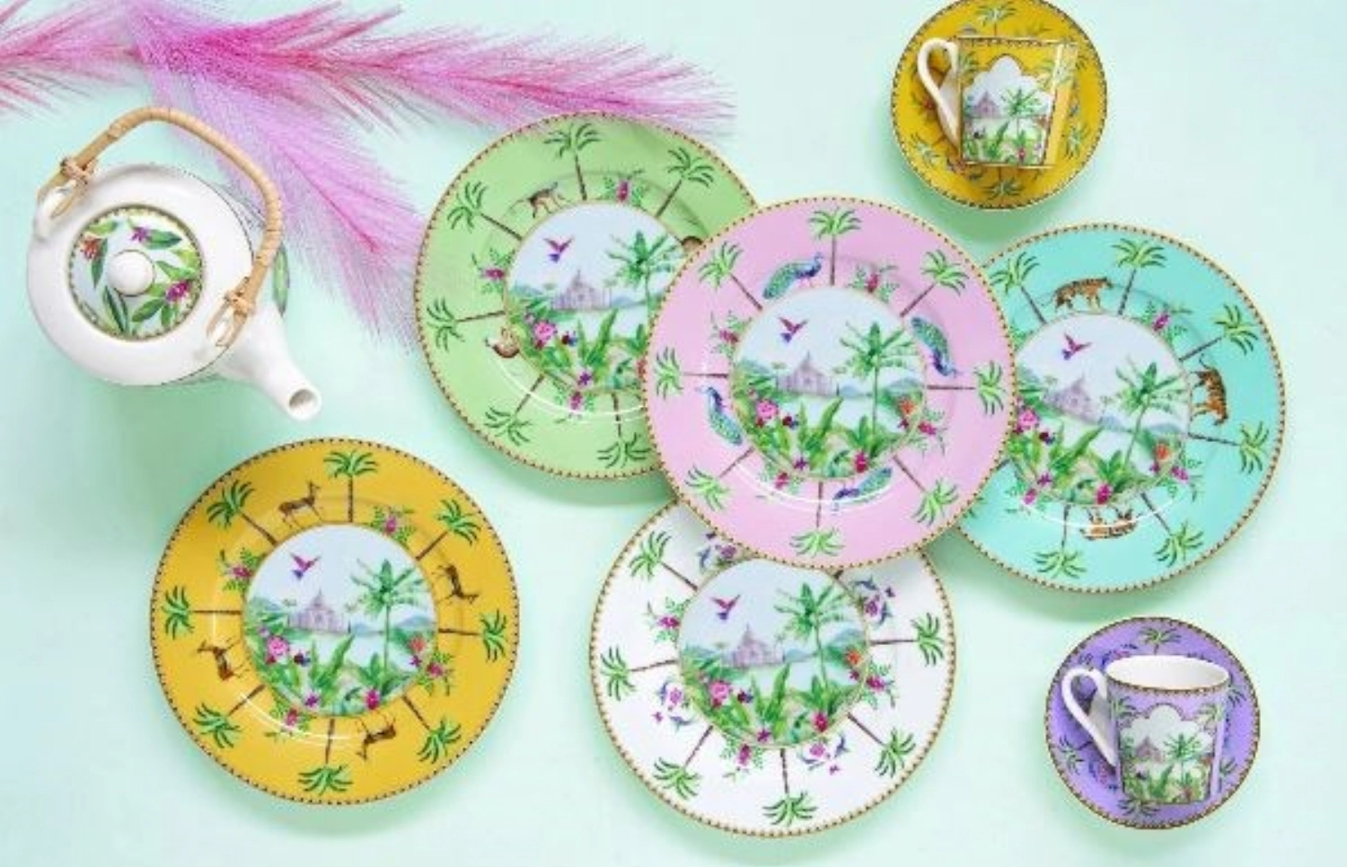 Boîte à thé avec 6 compartiments, 20.5x16x7cm