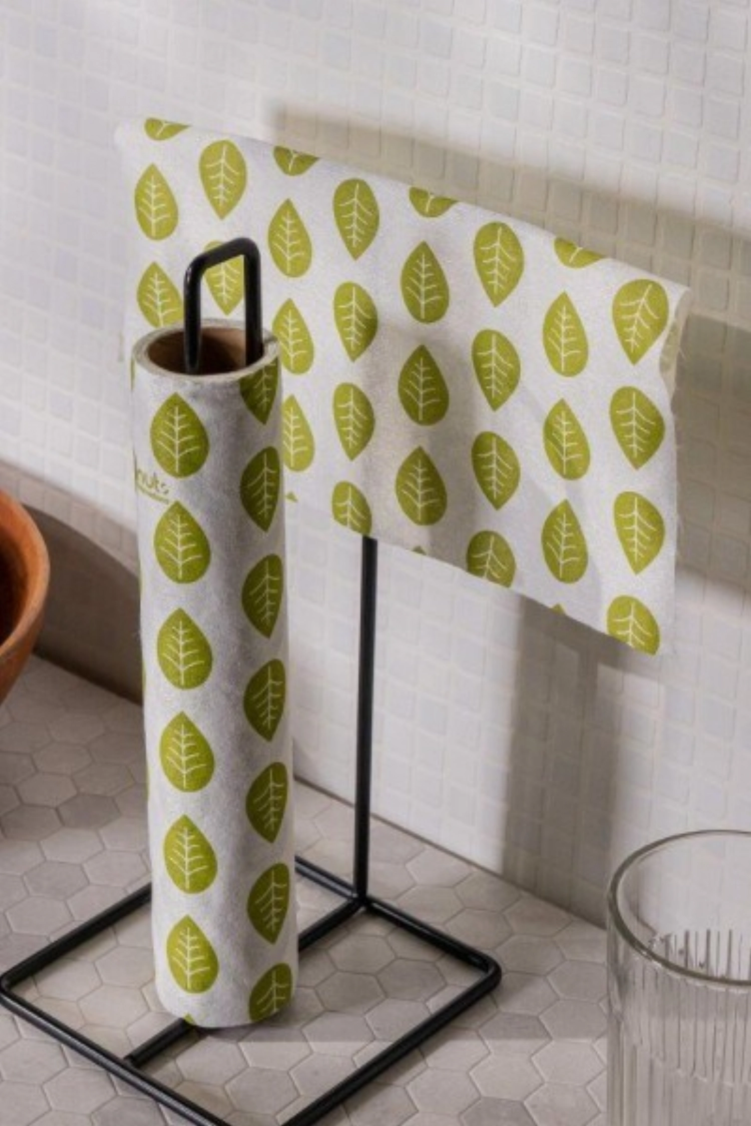 Lot de 2 porte-rouleaux de papier a. rouleau Ethno