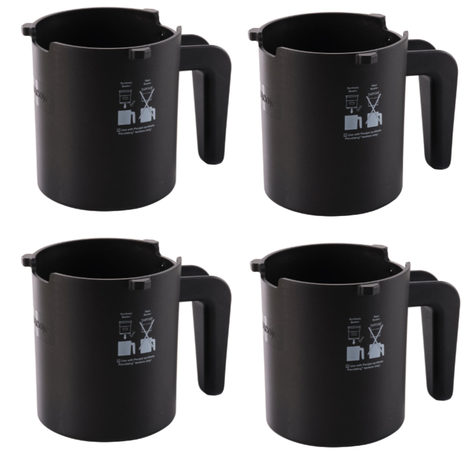 4er Set Schutzbecher für Kunststoff Pacossier Becher zu PJ4