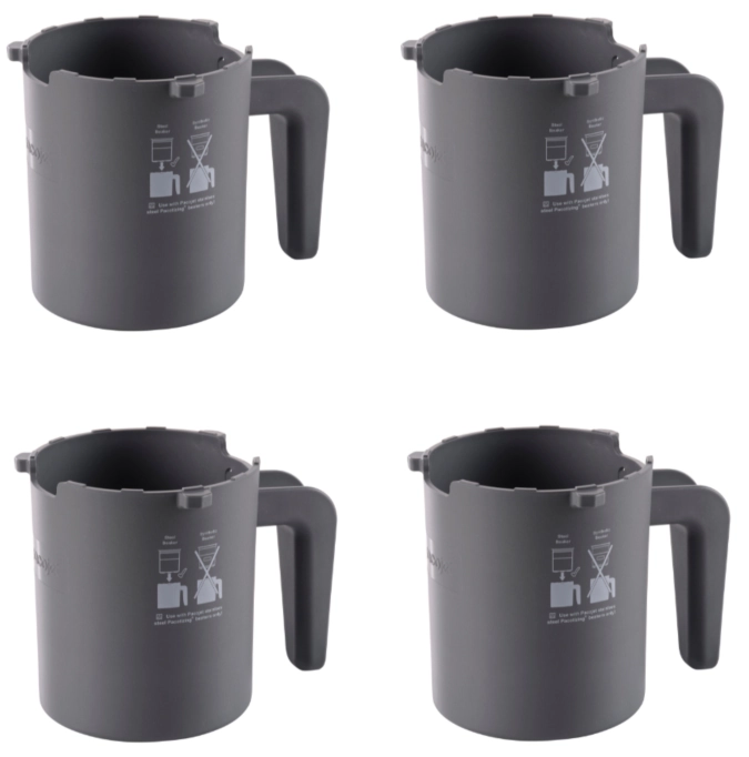 4er Set Schutzbecher für Edelstahl Pacossier Becher zu PJ4