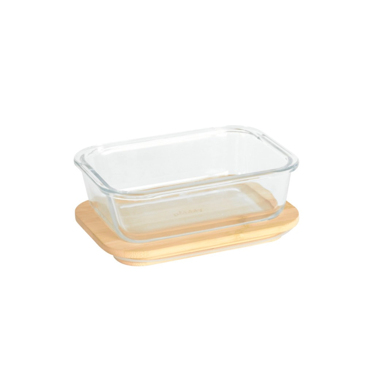 Pebbly bocal avec couvercle en bambou. 1.5l, 22x16.5x7.5cm