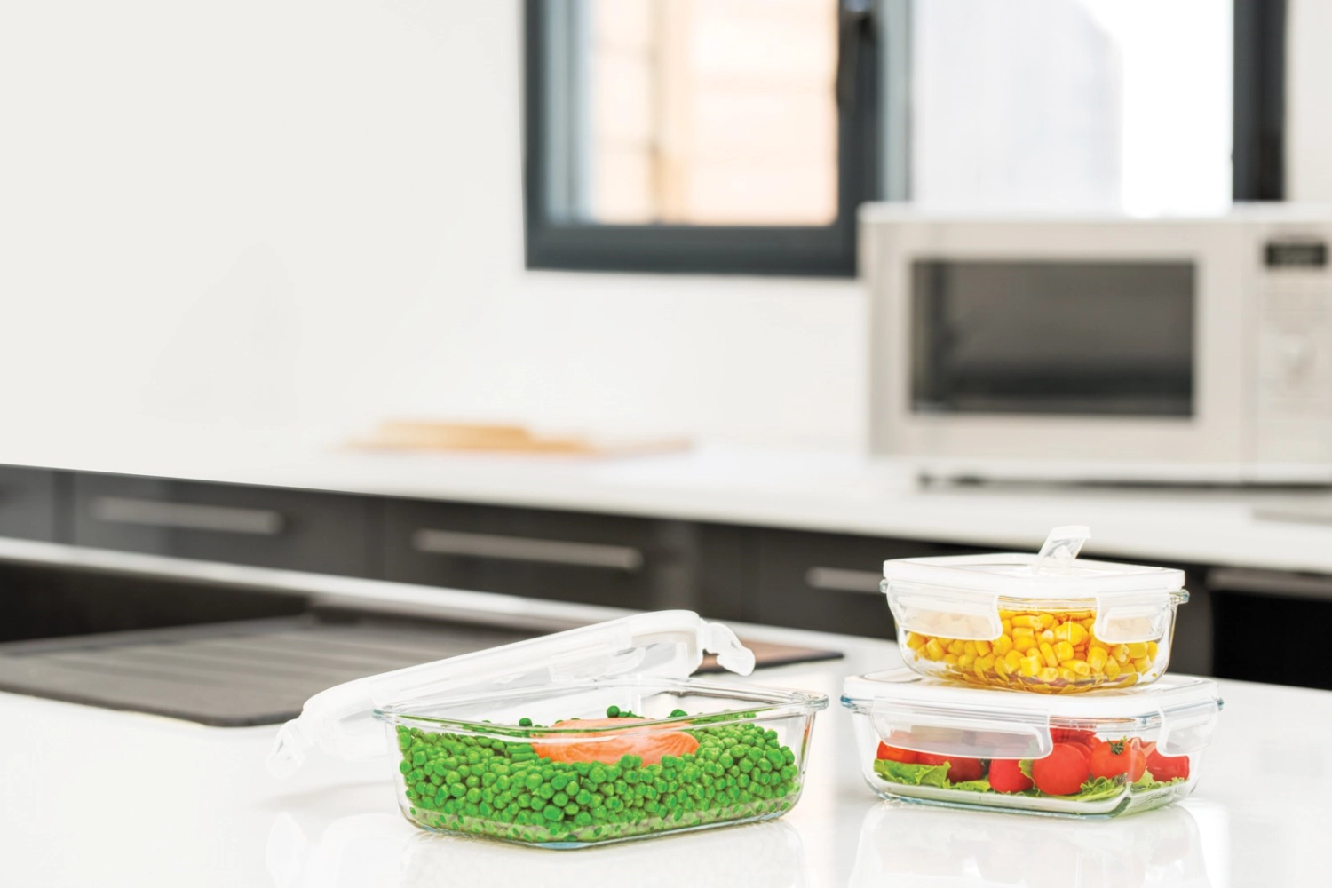 3er Set Vorratsdose m.Ventil