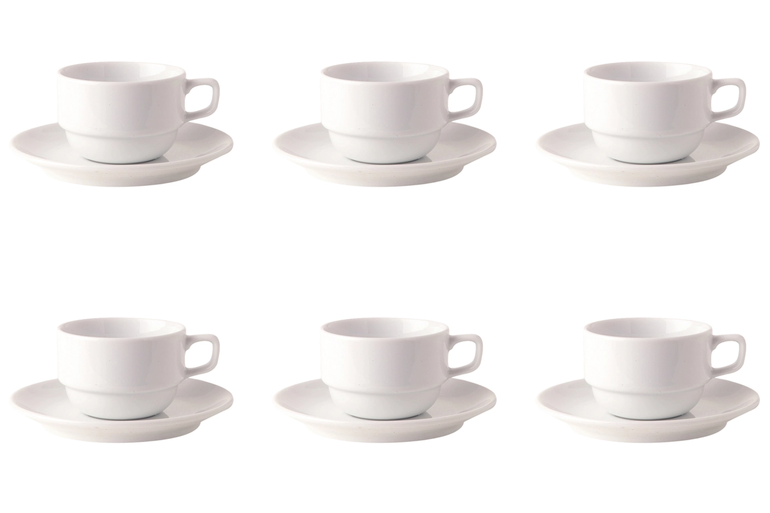 Set de 6 soucoupes Uni 09 Moka Top CC