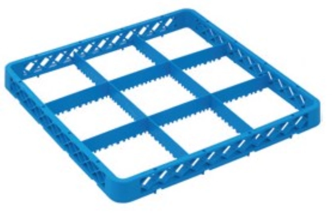 Couvercle blue pour rangement couverts à 4 cases empilable