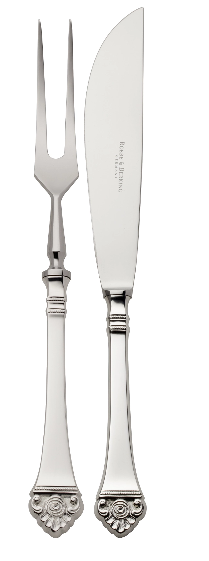 Motif de roses ruban d'or 150 Couverts à découper