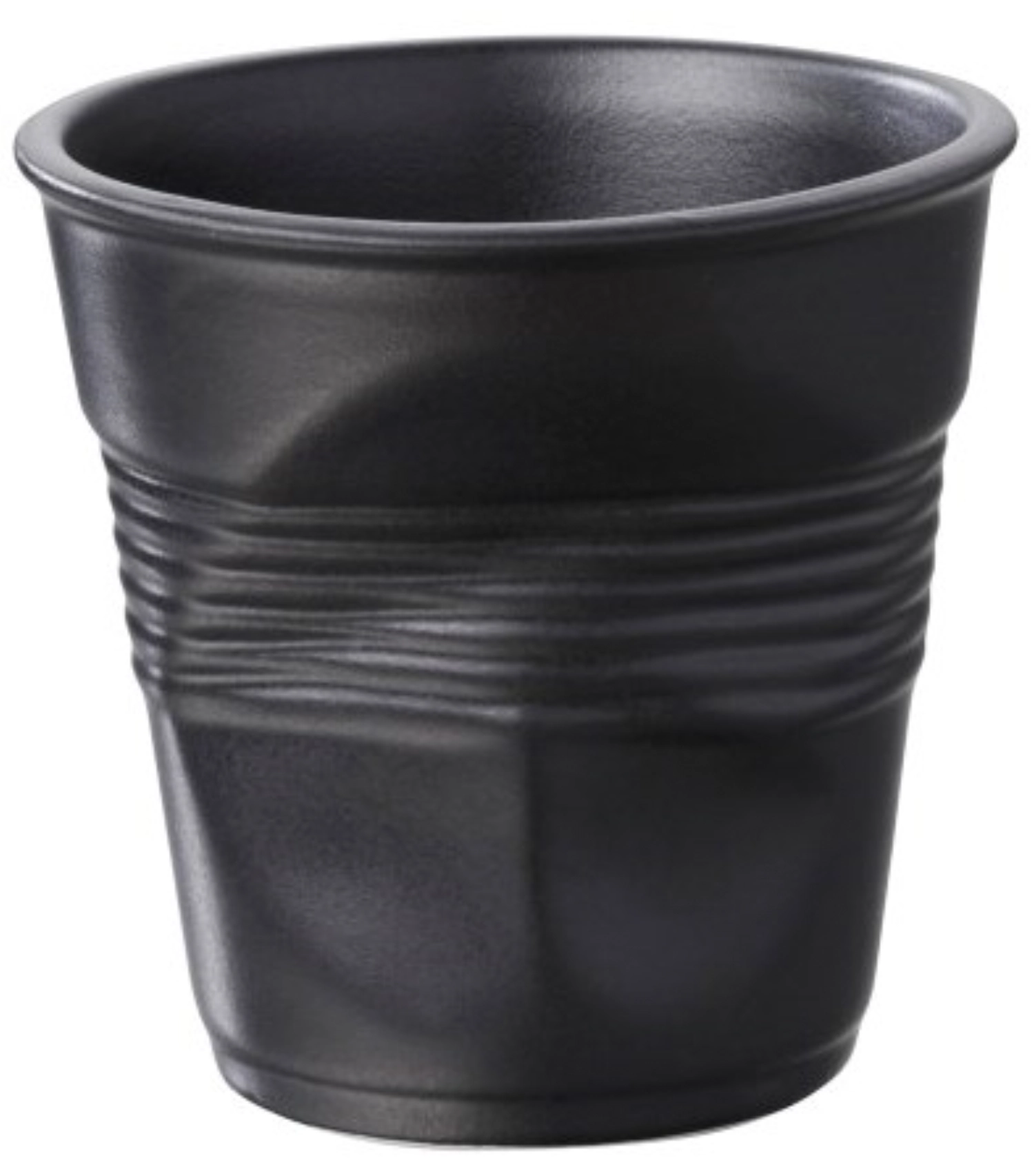 Gobelet froissé espresso 8 cl, noir