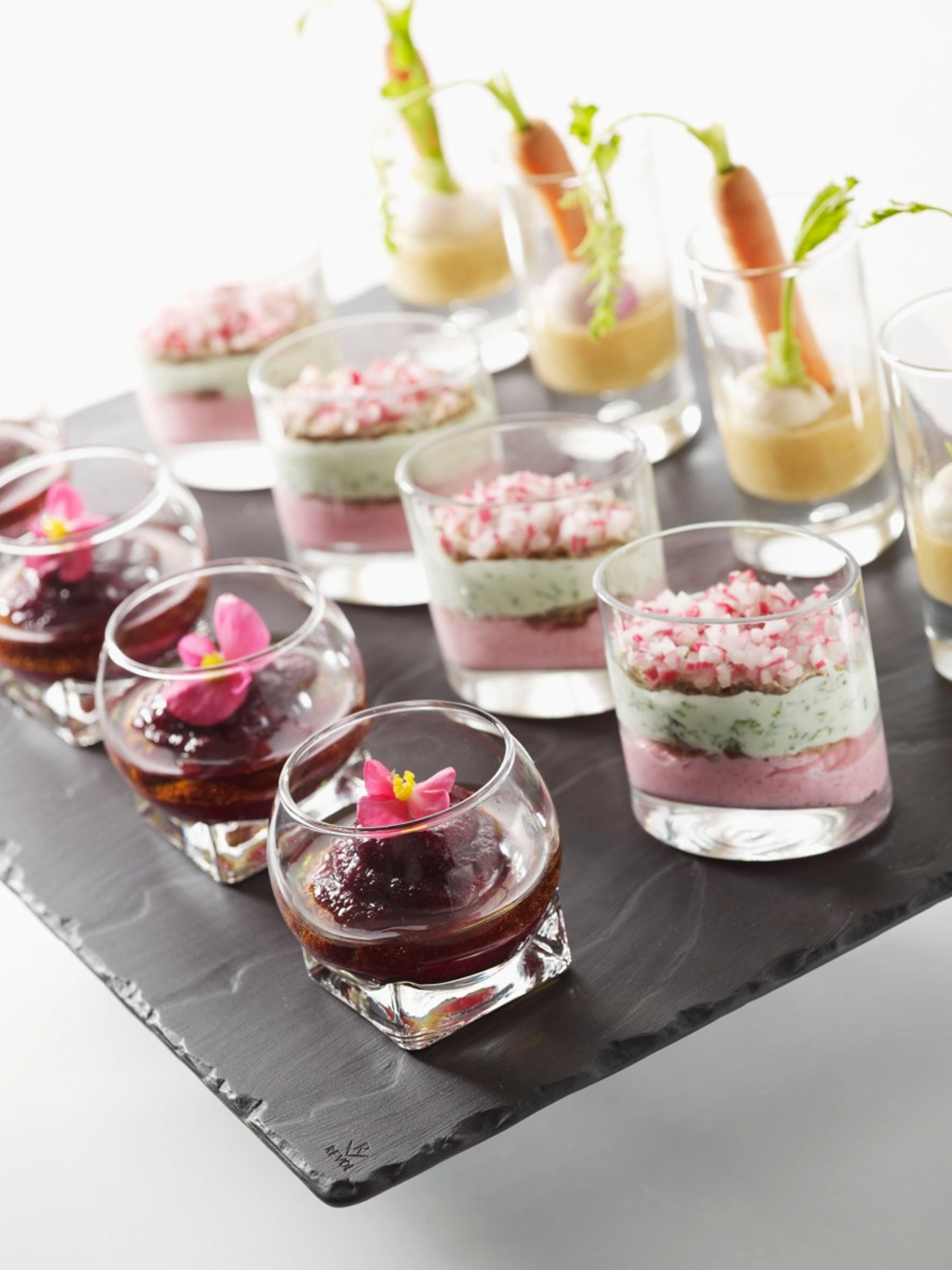 Tablett rechteckig schiefer-optik