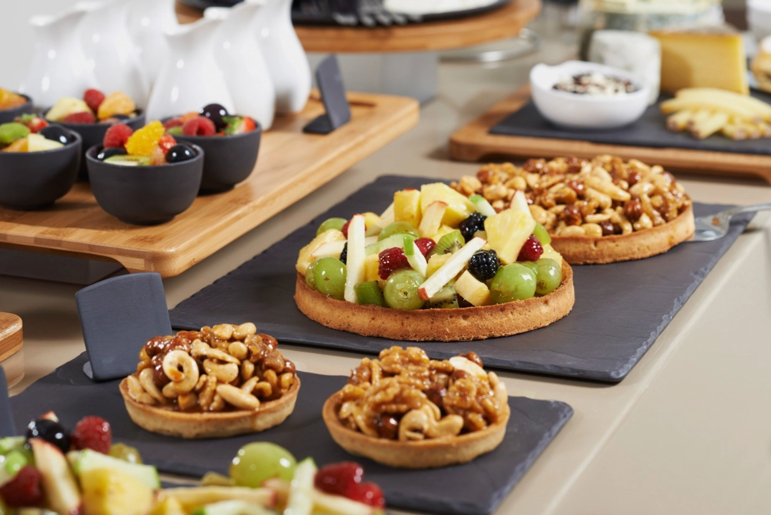 Teller rechteckig schiefer-optik