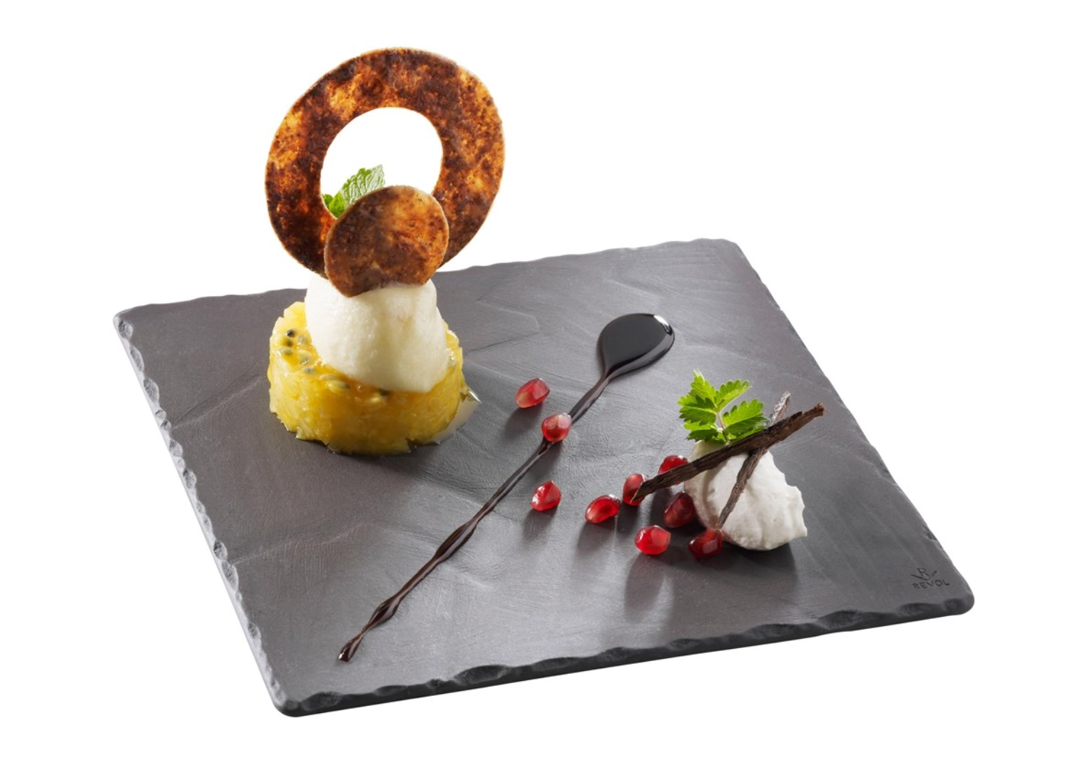 Teller quadratisch schiefer-optik