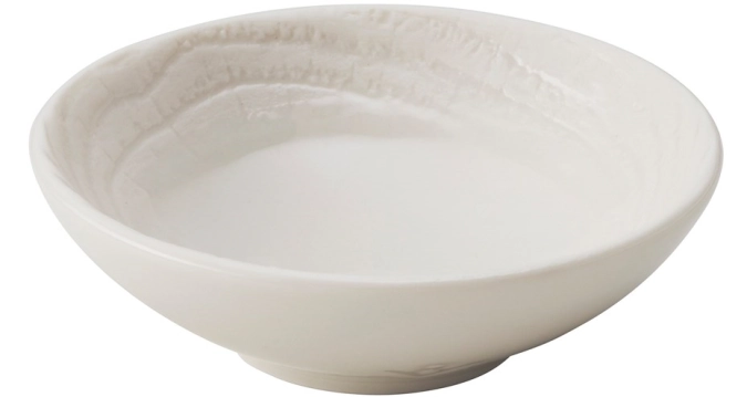 Mini saladier rond, h : 2.2 cm, ø 7 cm, ivoire